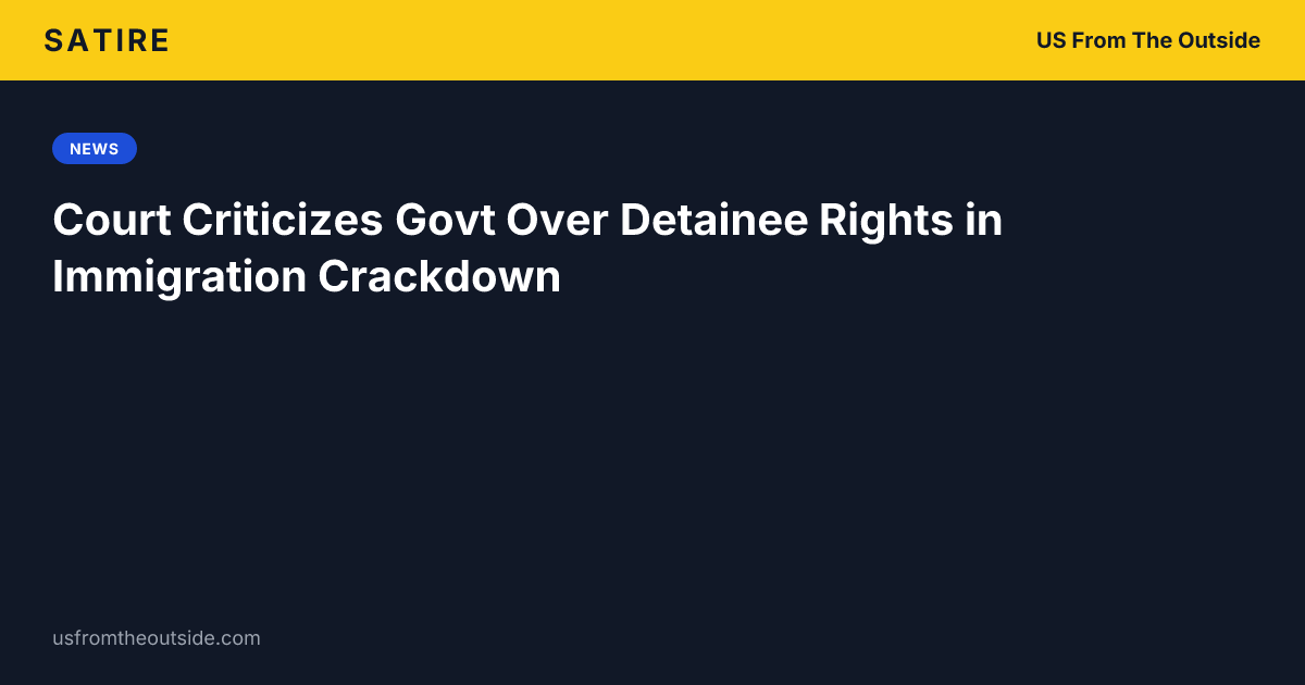 Court Criticizes Govt Over Detainee Rights in Immigration Crackdown